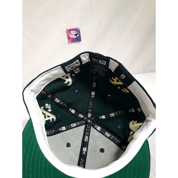 New Era 59FIFTY Oakland Athletics Progression Fitted Hat Mens sz 8 Green - Picture 6 of 9
